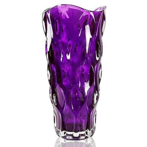 Large Colourful Glass Flower Vase | Tall Modern Decorative Vase – Great Gift for Women, Birthday Present for Mum