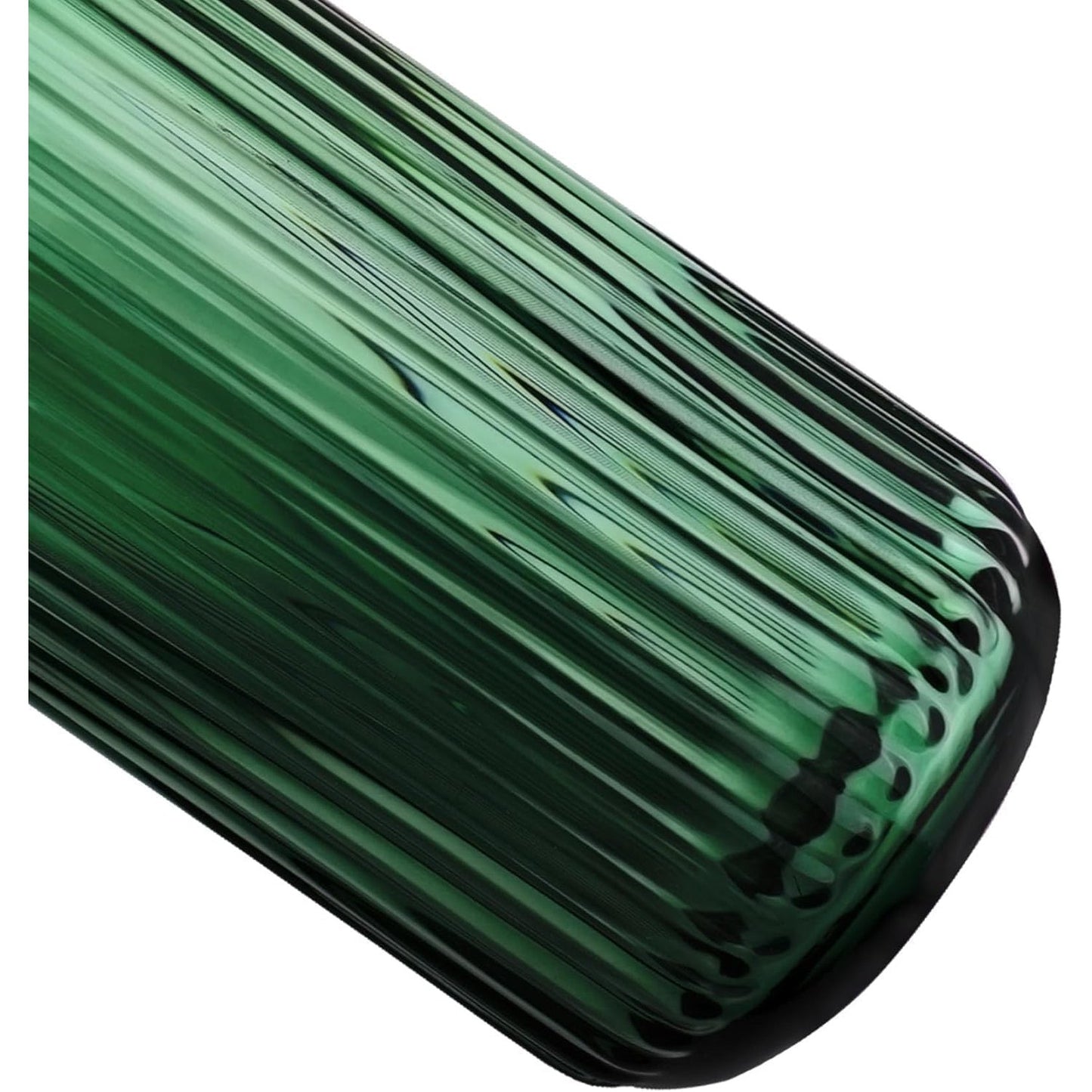 Uurrettu vihreä lasimaljakko