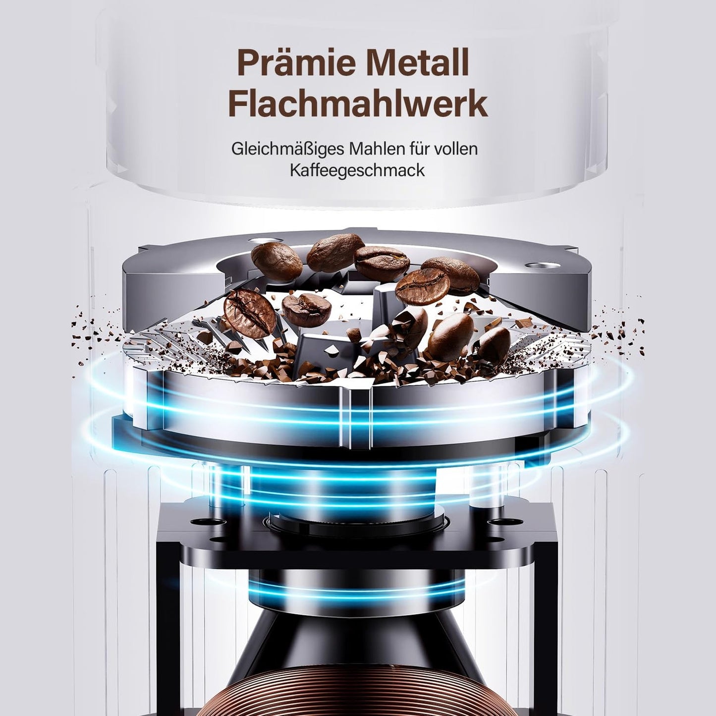 SHARDOR Electric Coffee Grinder with 25 Grinding Settings, Coffee Grinder with Precise Digital Display, Disc Grinder for Espresso, Drip Coffee and French Press, 200 W, 200 g Bean Container