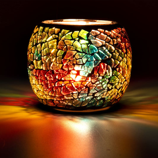 Larcenciel Glass Tealight Holder | Colourful Glass Top for Candle Holders, Candelabras & Advent Wreaths