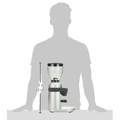 GRAEF Kaffeemühle CM800, Kegelmahlwerk aus Edelstahl, 40 Mahlgradeinstellungen, abnehmbarer 350g Kaffeebohnenbehälter, Antistatik-Einsatz, Grind on Demand Funktion, Aluminiumgehäuse silber