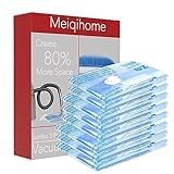 MEIQIHOME 16-Pack Vacuum Storage Bags with Electric Pump – 4J/4L/4M/4S for Clothes, Travel & Moving