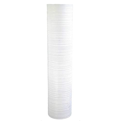 Leewadee 70 cm valkoinen puulattiamaljakko – pampasheinille & oksille