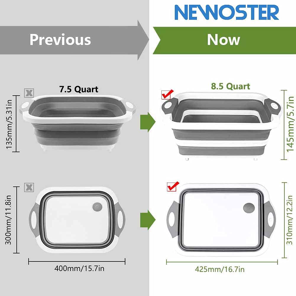 Foldable Chopping Board with Integrated Strainer – Portable Sink Draining Board for Camping & Kitchen (Green)