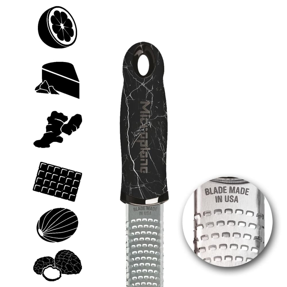 Microplane Premium Classic Zester Grater 46020 – Ultra-Sharp Stainless Steel, Black