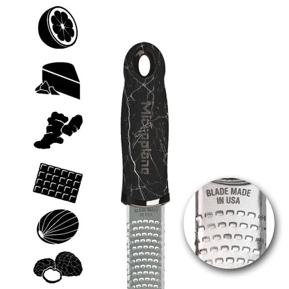 Microplane Premium Classic Zester Grater 46020 – Ultra-Sharp Stainless Steel, Black
