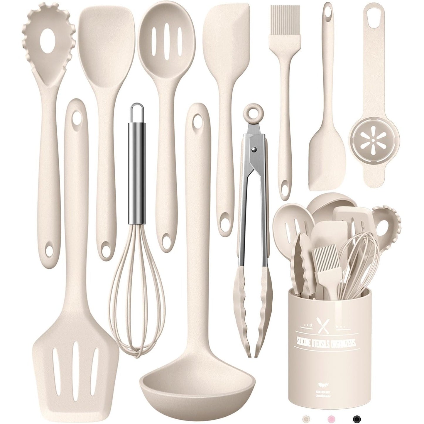 12-Piece Silicone Cooking Utensil Set with Holder – Non-Stick & Heat Resistant