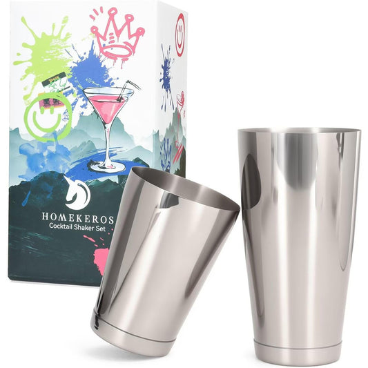 Edelstahl Boston Shaker: 2-teilig Set: 550ml&850ml Profi Cocktail Shaker von Homekeros