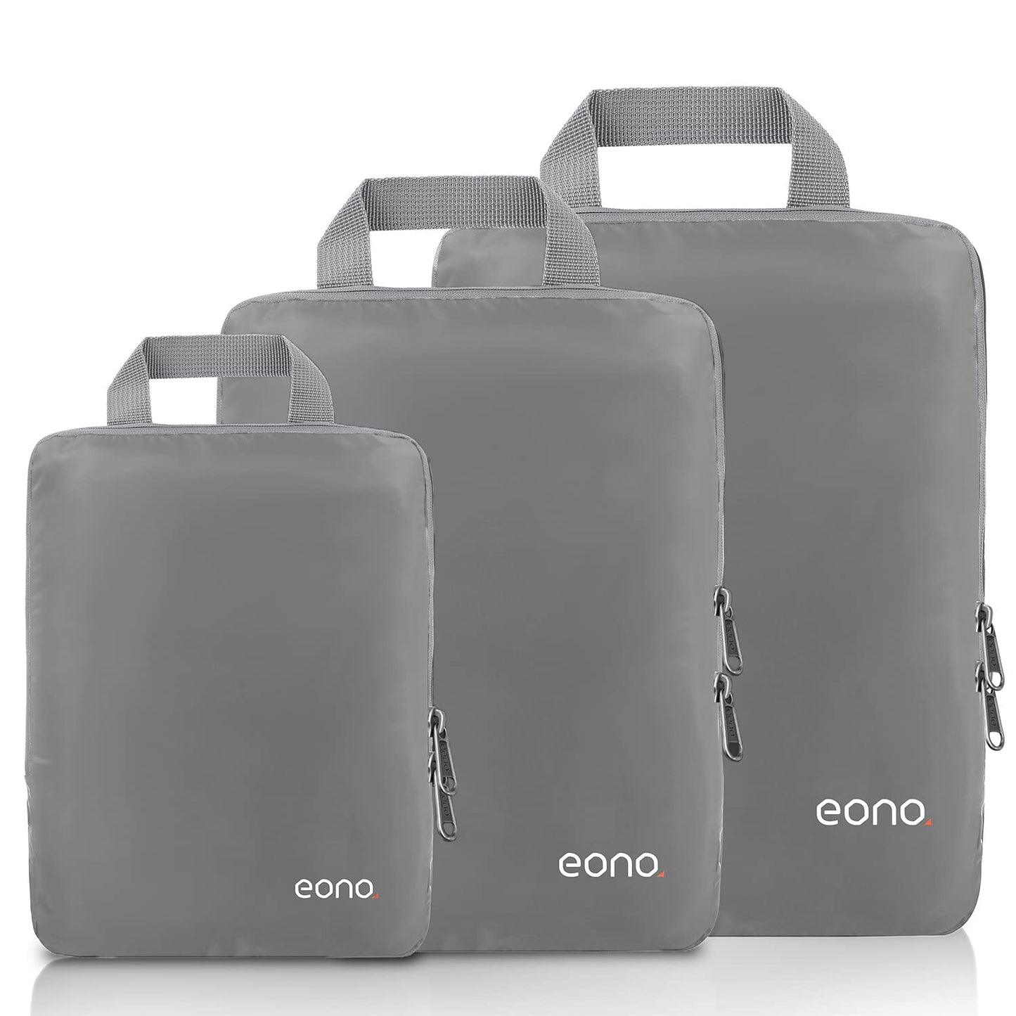 Eono Essentials Compressible Packing Cubes – 4/6-Piece Travel Luggage Organiser Set