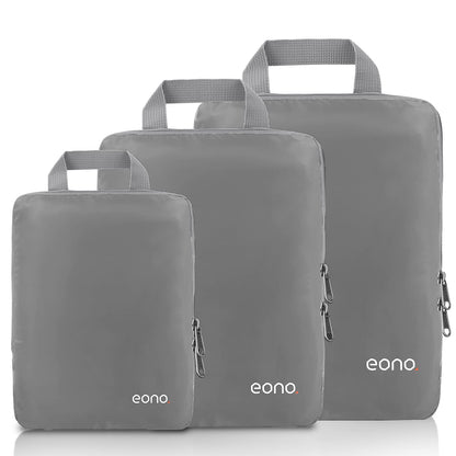 Eono Essentials Compressible Packing Cubes – 4/6-Piece Travel Luggage Organiser Set