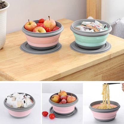 Foldable Silicone Bowls – Pack of 3 Portable Food Storage Containers for Camping & Everyday Use