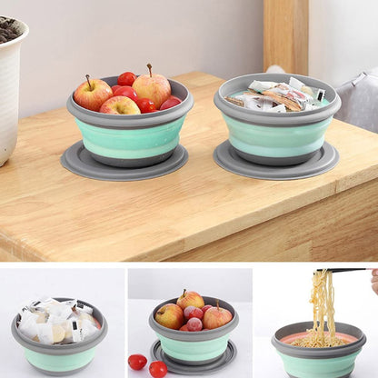 Foldable Silicone Bowls – Pack of 3 Portable Food Storage Containers for Camping & Everyday Use