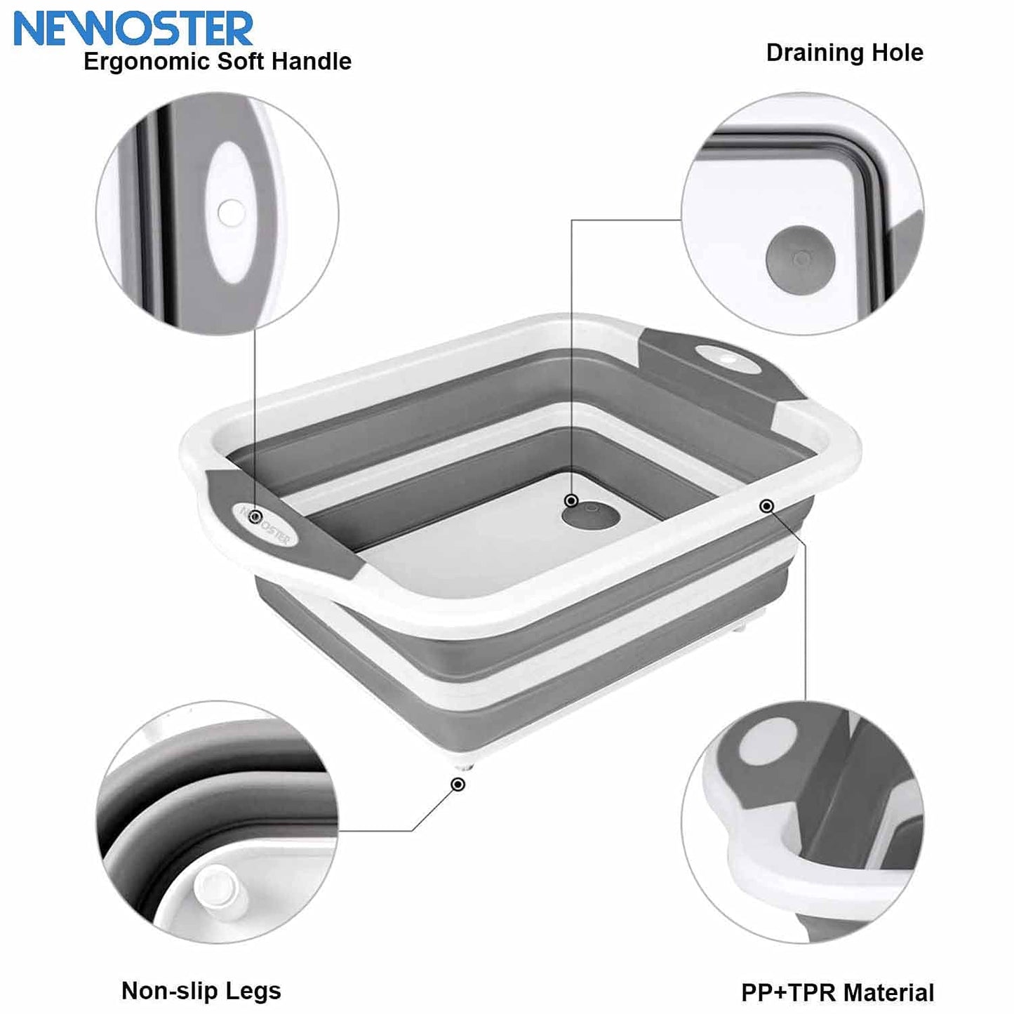 Foldable Chopping Board with Integrated Strainer – Portable Sink Draining Board for Camping & Kitchen (Green)
