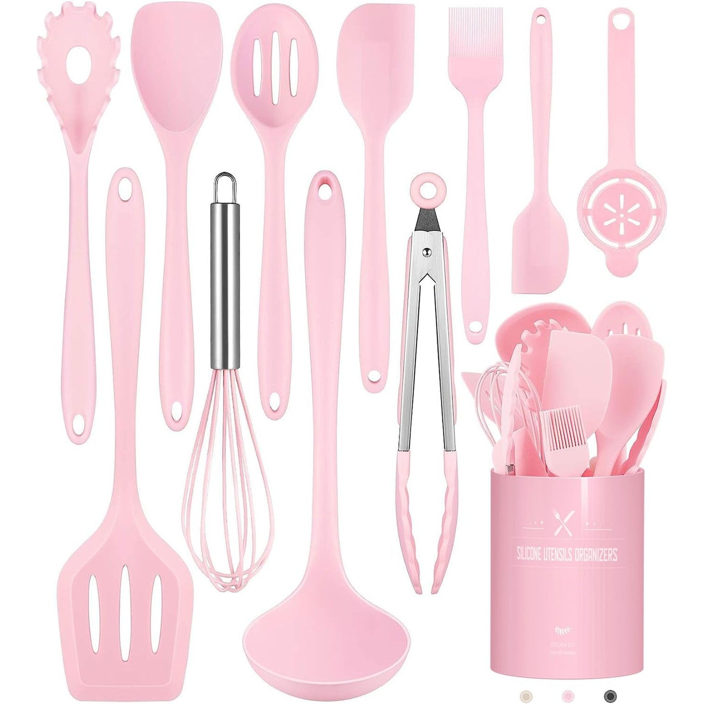 12-Piece Silicone Cooking Utensil Set with Holder – Non-Stick & Heat Resistant