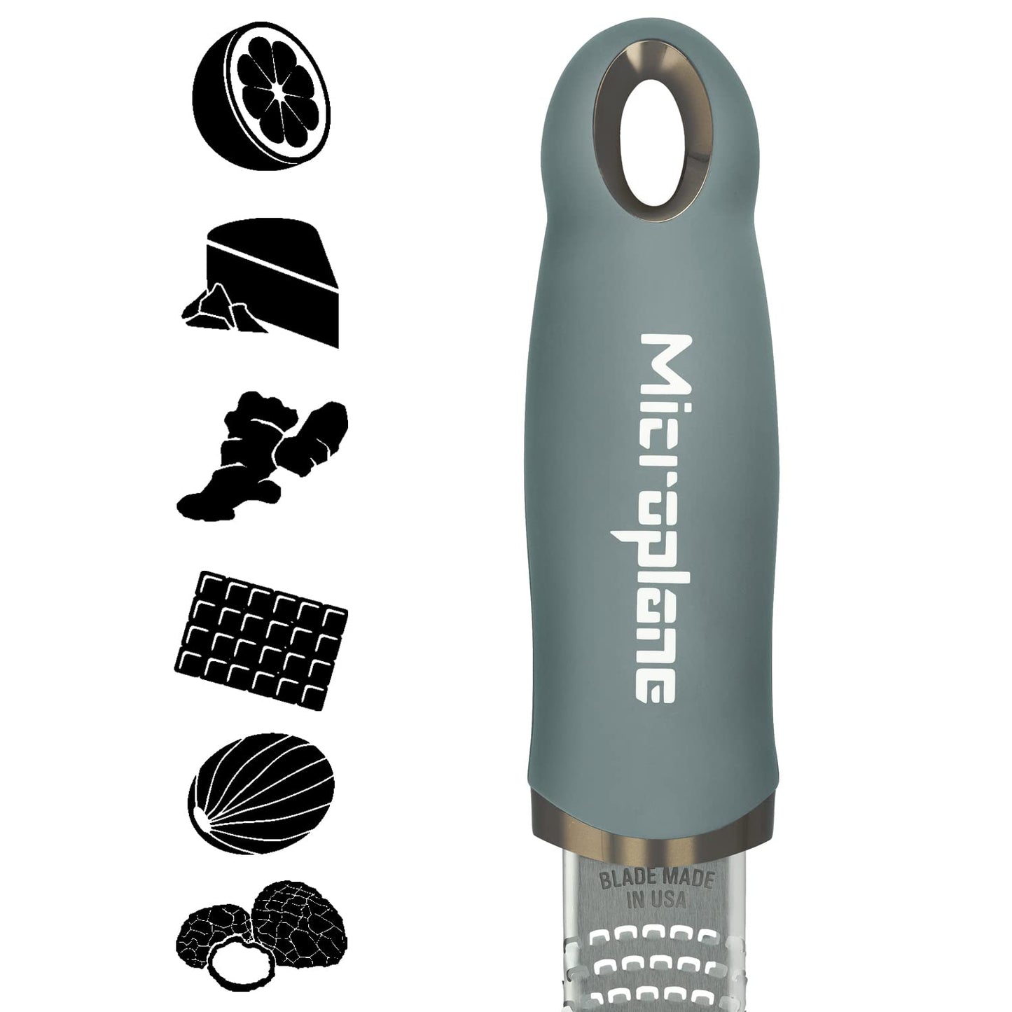 Microplane Premium Classic Zester Grater 46020 – Ultra-Sharp Stainless Steel, Black