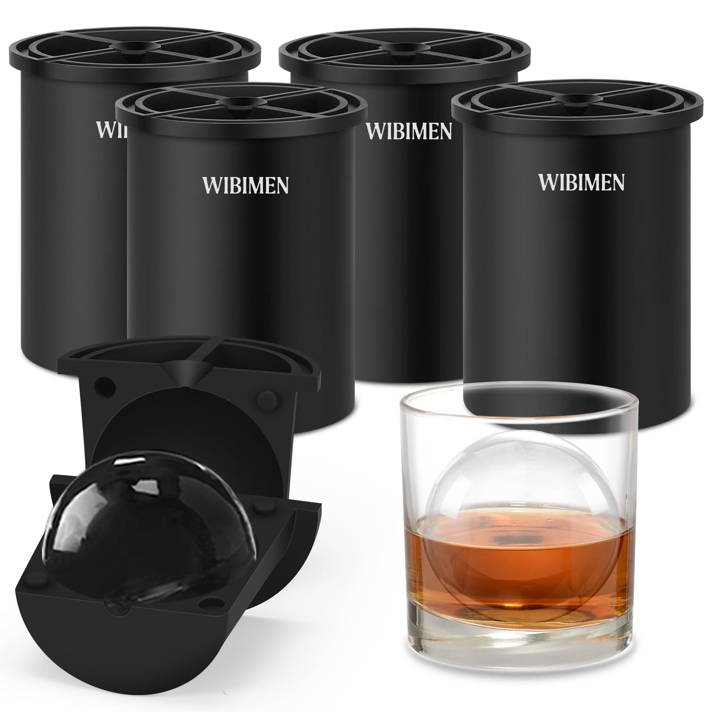 Clear Ice Ball Maker – 6.35 cm (2.5″) Crystal Clear Ice Balls, Stainless Steel & BPA-Free Silicone (2 Pack)