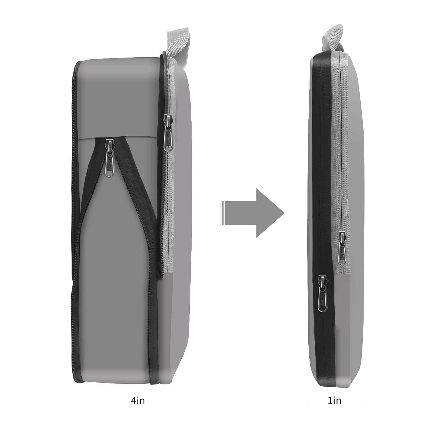 Eono Essentials Compressible Packing Cubes – 4/6-Piece Travel Luggage Organiser Set