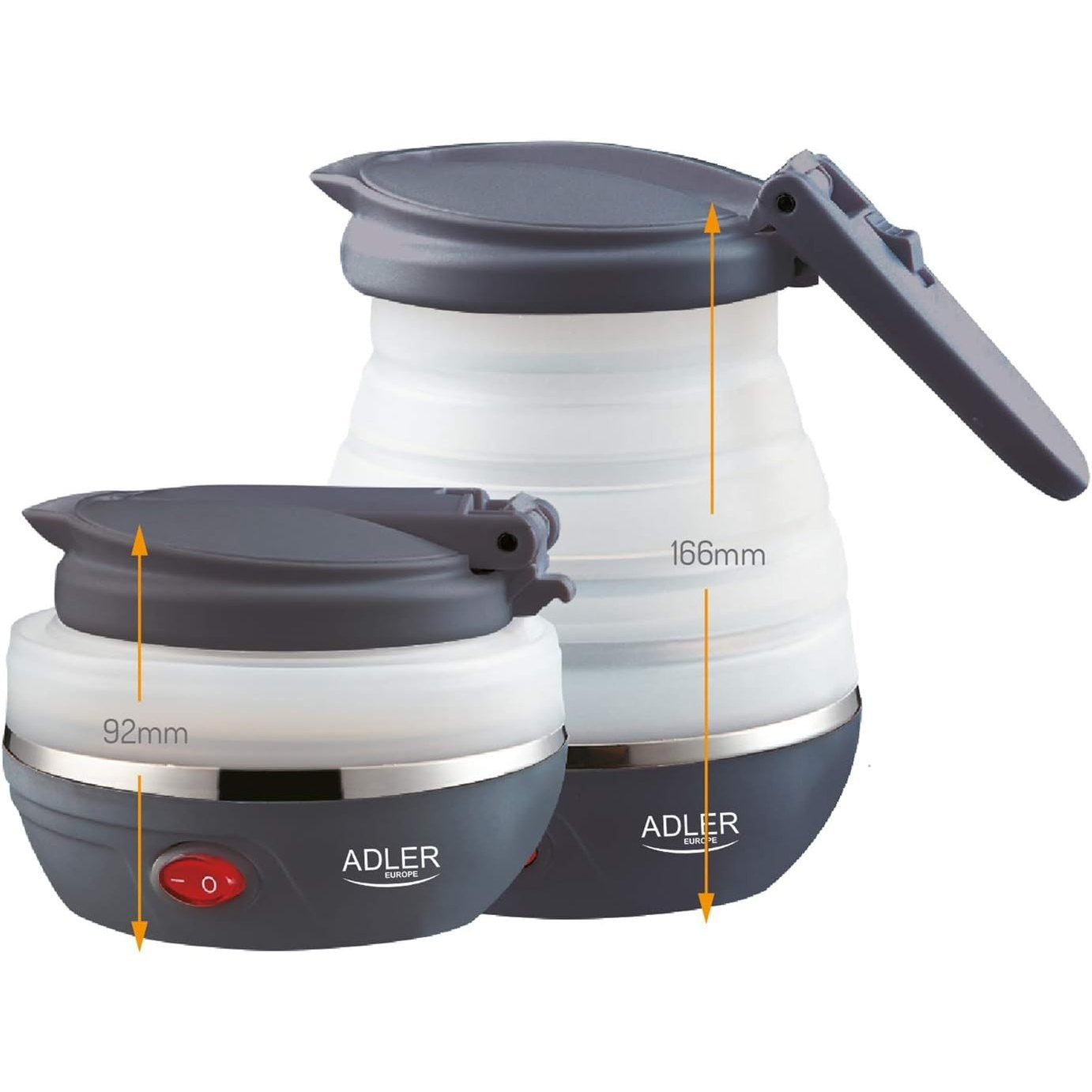 Adler AD1279 taitettava sähkökattila – 0,6 l BPA-vapaa silikoni, 750 W