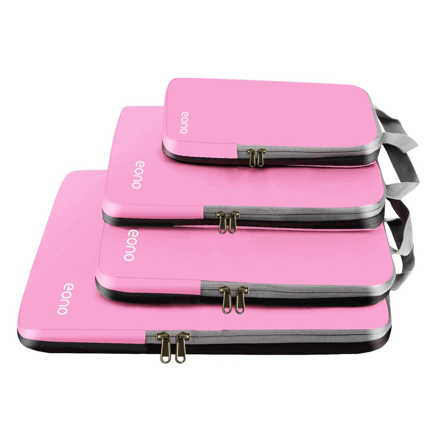 Eono Essentials Compressible Packing Cubes – 4/6-Piece Travel Luggage Organiser Set