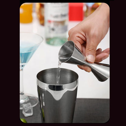 Cocktail Messbecher, 304 Messbecher aus Edelstahl, Integrierte Waage, Cocktail Jigger Dual Spirit Measure Cup, Professioneller Barkeeper, Geeignet für Bars und Wohnungen (30/60ml), Silber-