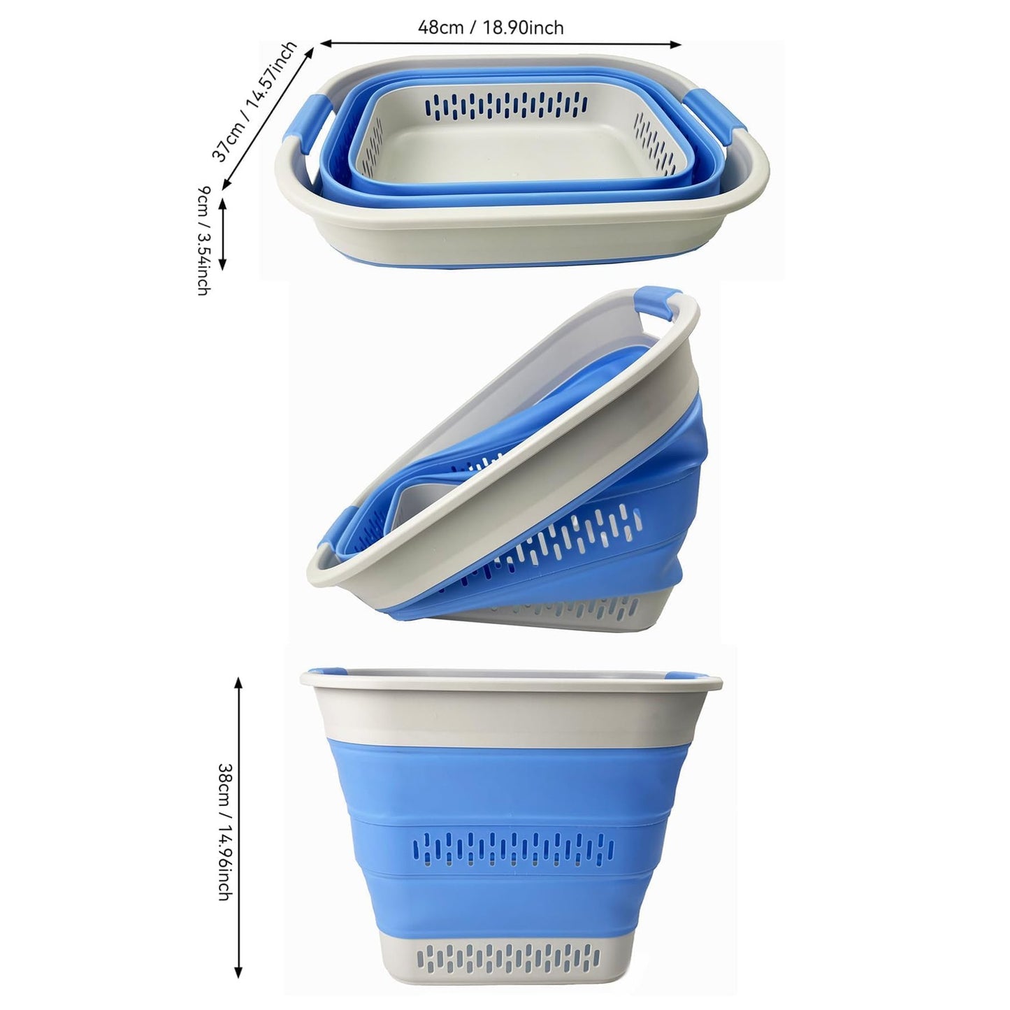 Taitettava pyykkikori, 40 l