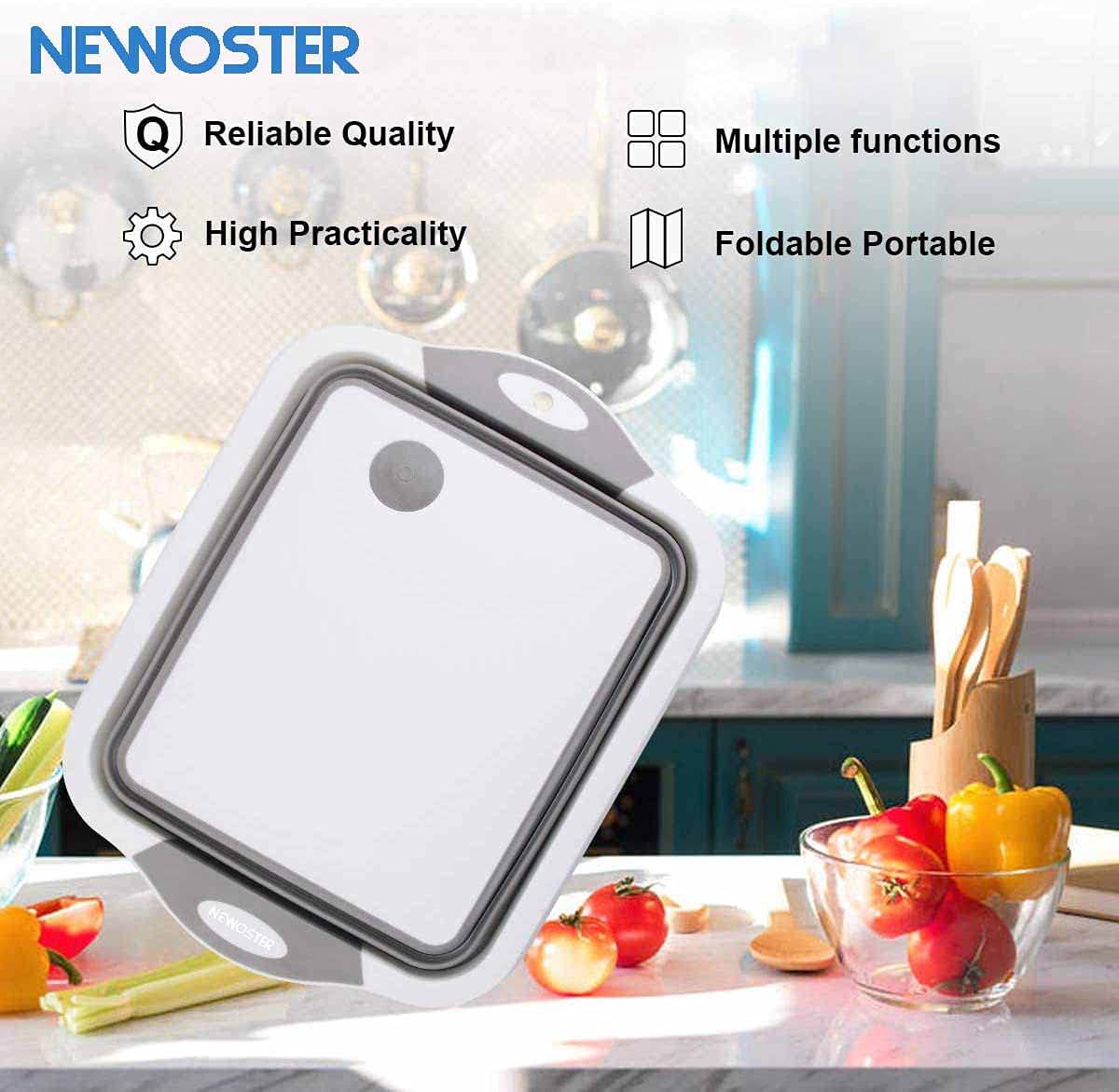 Foldable Chopping Board with Integrated Strainer – Portable Sink Draining Board for Camping & Kitchen (Green)