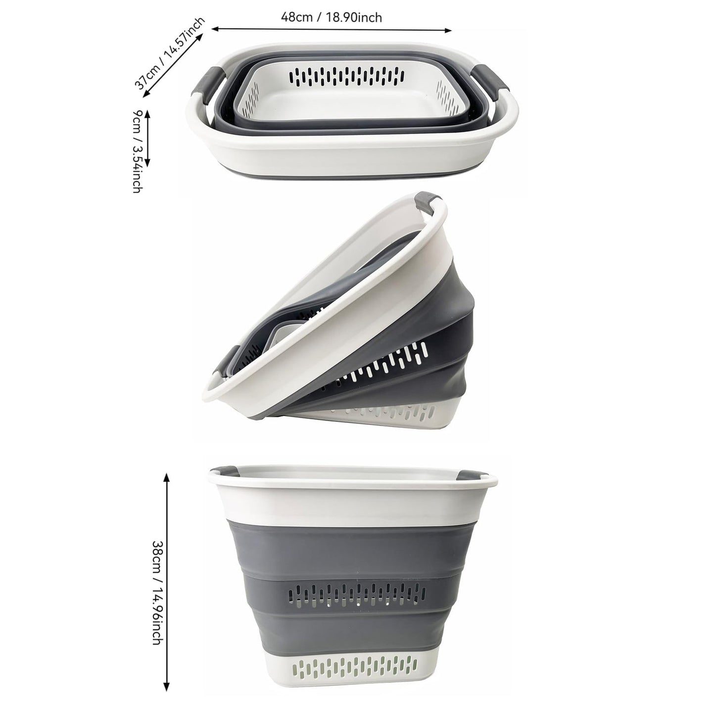 Taitettava pyykkikori, 40 l