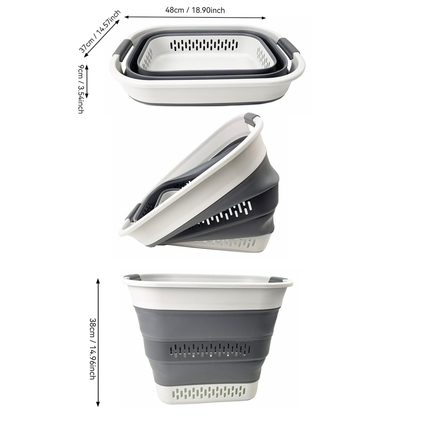 Taitettava pyykkikori, 40 l