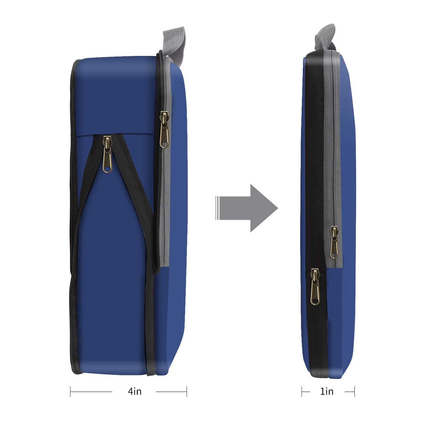 Eono Essentials Compressible Packing Cubes – 4/6-Piece Travel Luggage Organiser Set