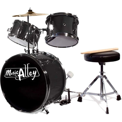 Music Alley Junior Drum Kit for Kids with Kick Drum Pedal, Drum Stool & Drum Sticks - Red - Easiley - B01MPWFGWT