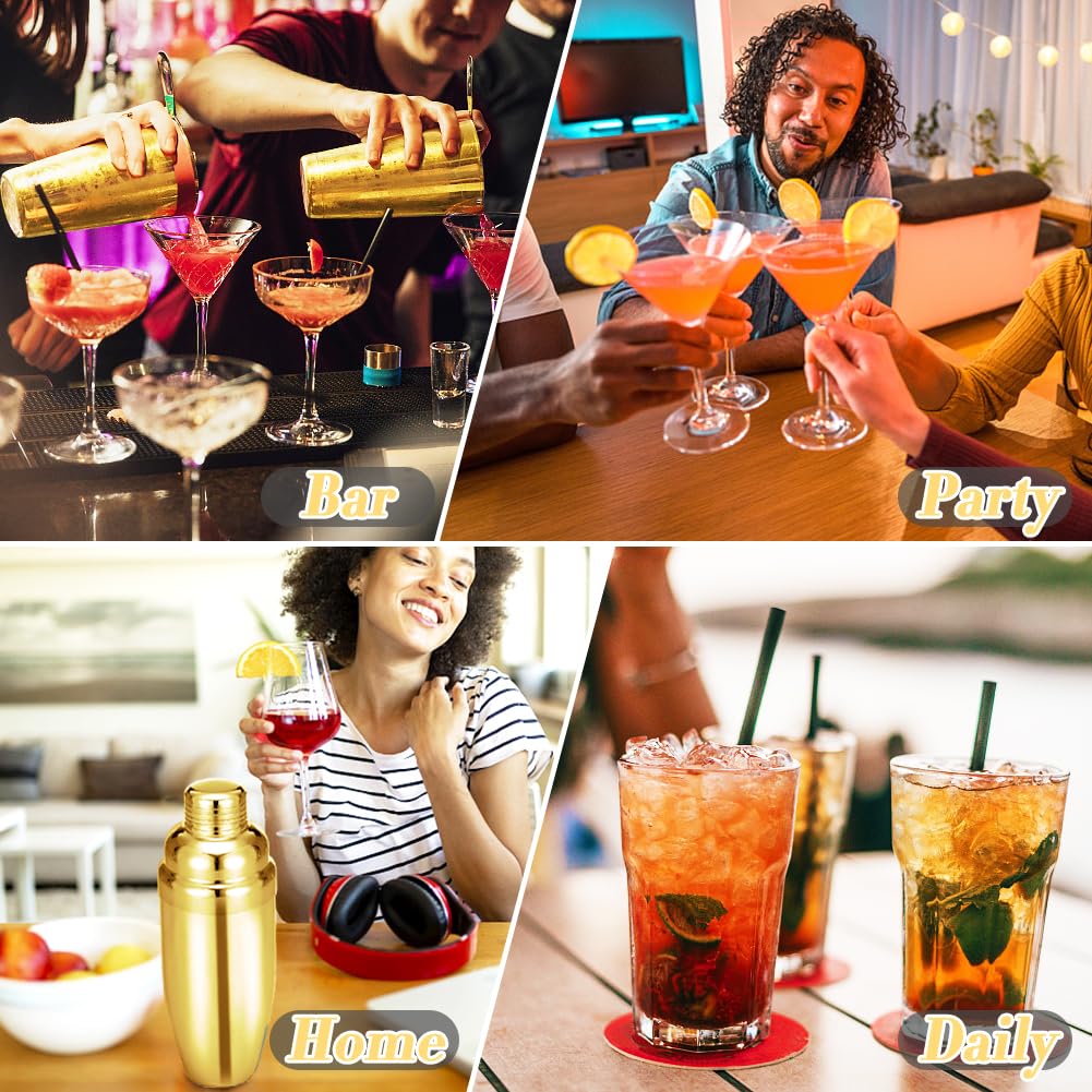 Cocktail Shakers, 25oz 750ML Martini Shaker Getränke Shaker mit eingebautem Sieb für Barkeeper, Edelstahl-Bar-Shaker für Familien, Bars Weihnachten Party, Margarita-Mixer für Mixgetränke