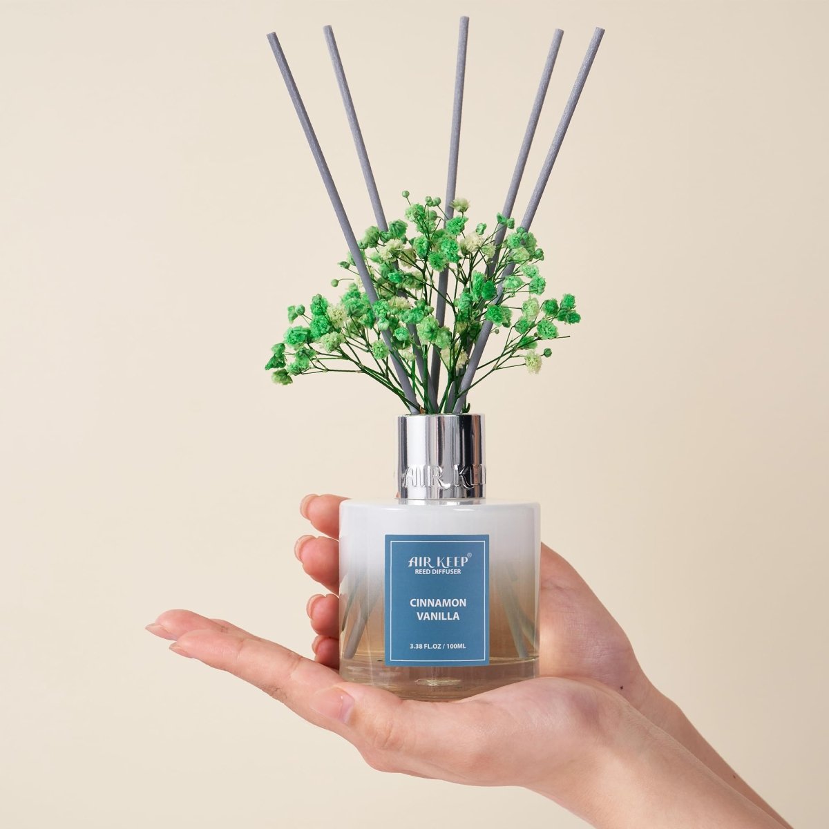 Reed Diffuser Set (3.38 fl oz) – Clean Linen Scent with 8 Sticks, Home Fragrance for Bathroom & Shelf Decor - Easiley - B0DCJ3RZC3