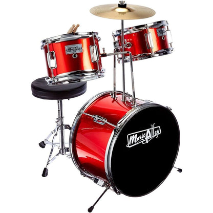Music Alley Junior Drum Kit for Kids with Kick Drum Pedal, Drum Stool & Drum Sticks - Red - Easiley - B000GG4AUY