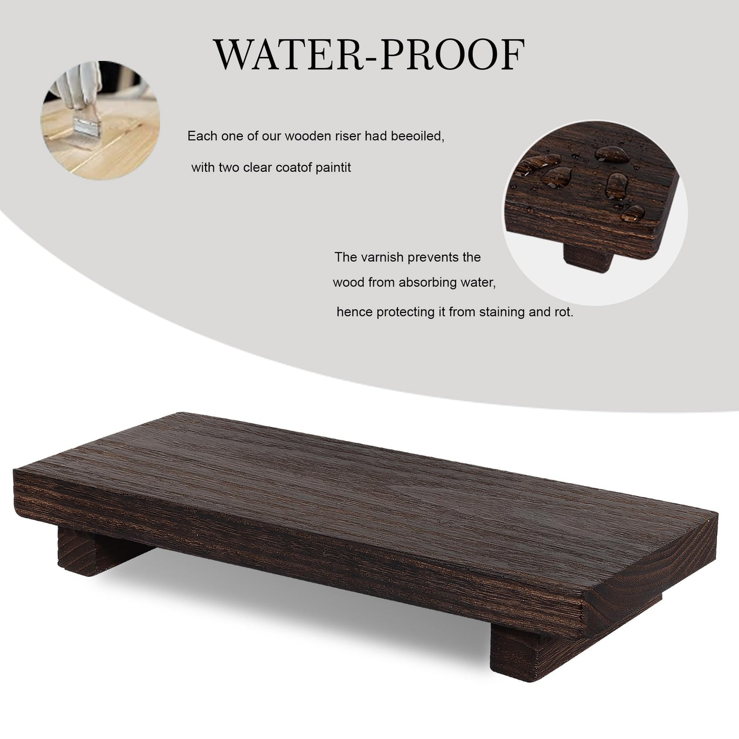 Small Wooden Tray Pedestal Stand