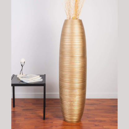 Suuri puinen lattiamaljakko, 70 cm