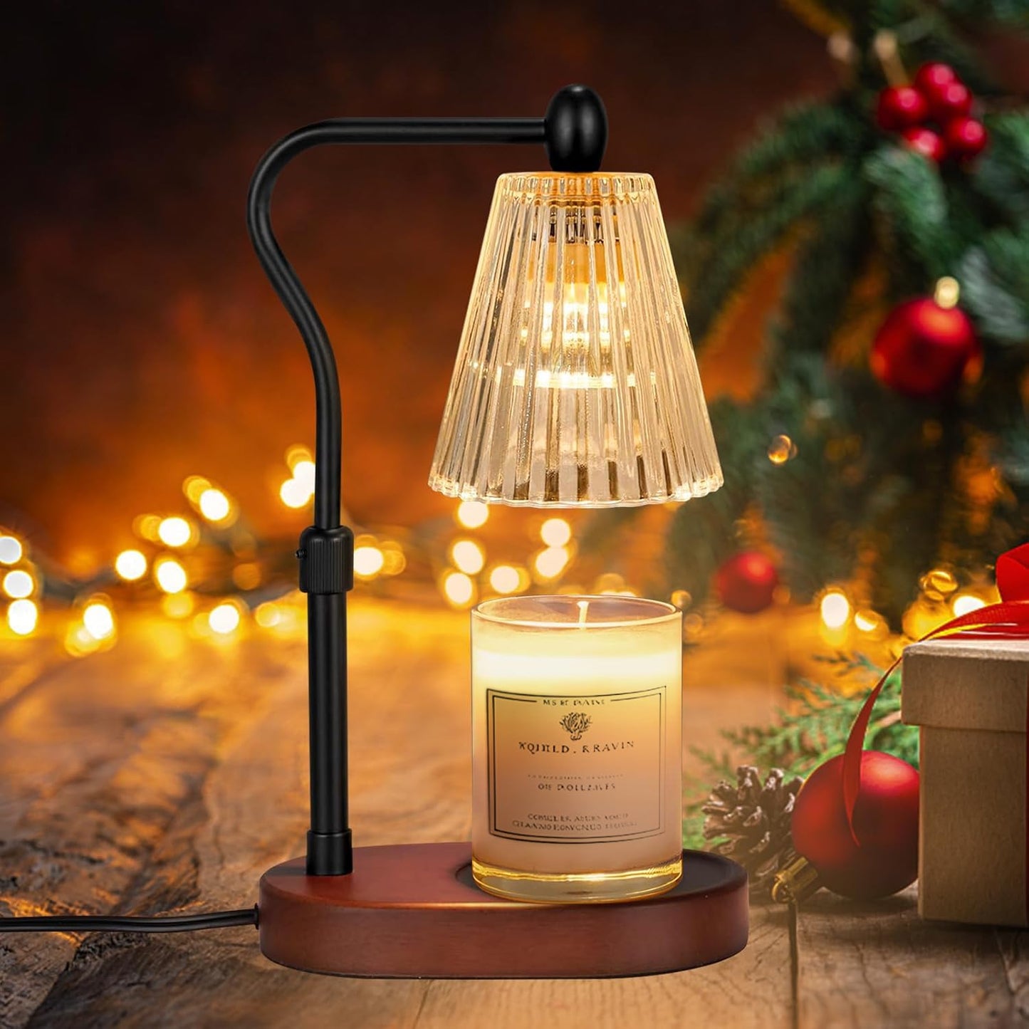 Candle Warmer Lamp with Dimmer 2 Bulbs, Candle Warmer with Timer Adjustable Height for Scented Wax Jar Candles, Gifts for Women Mom New Home, for Woemn Mothers Day, Birthday