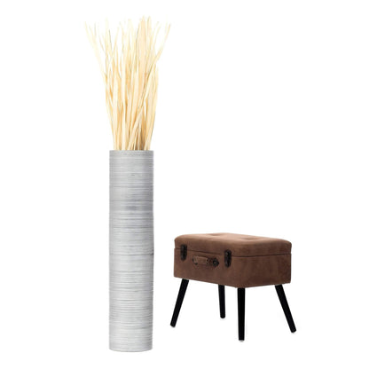 Puinen lattiamaljakko pampaheinille & oksille, 70 cm