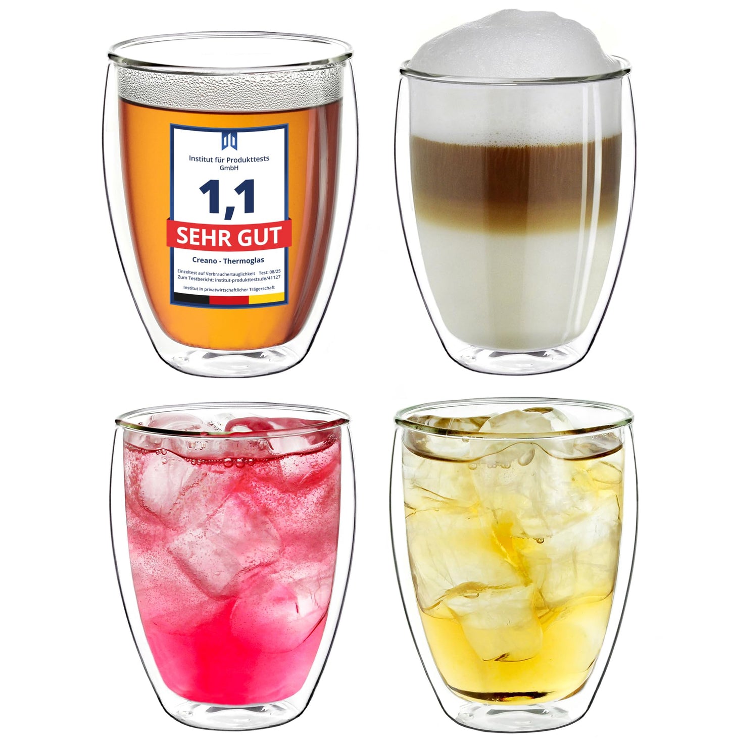 Creano DG-B Double Wall Glasses – Insulated Borosilicate Glass Cups