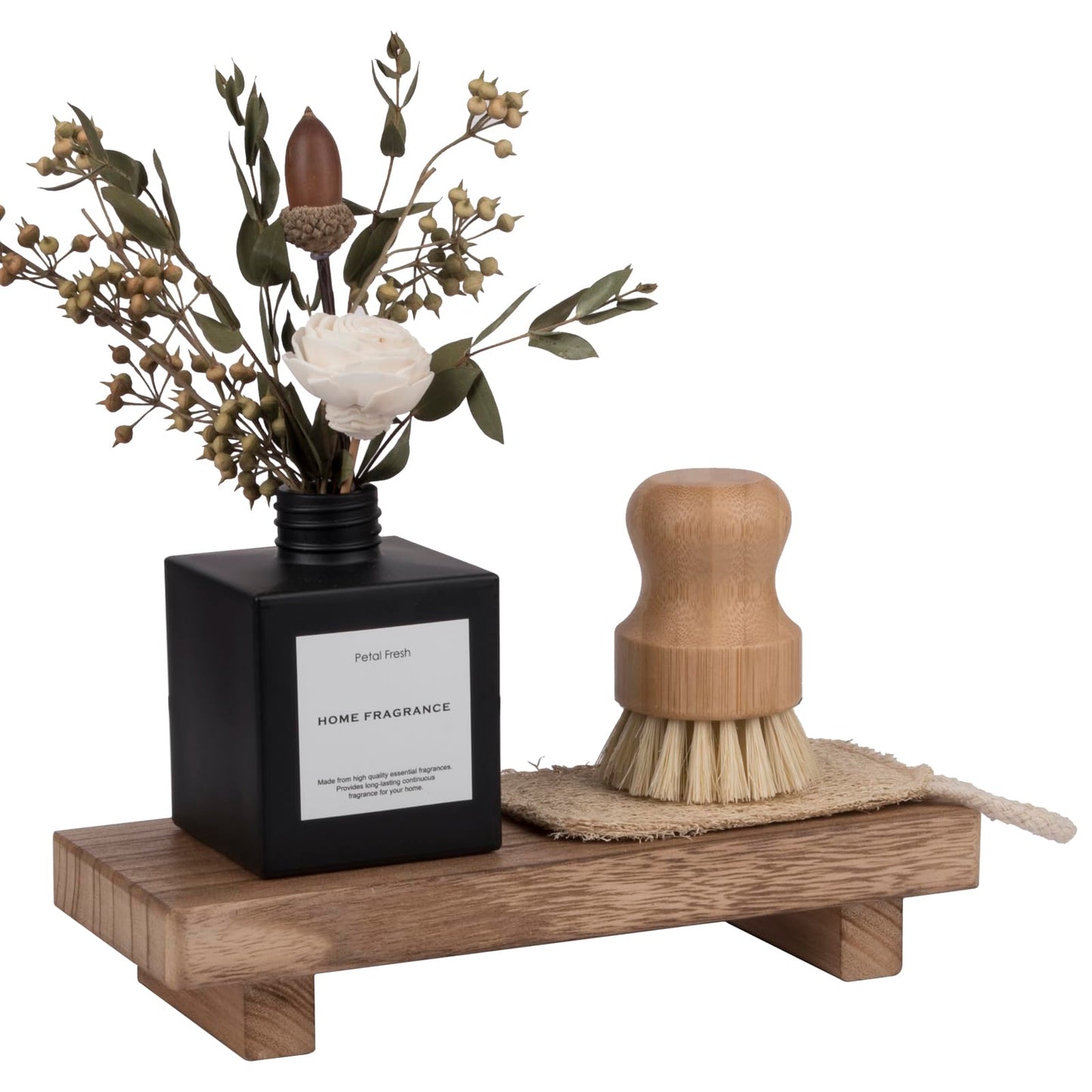 Small Wooden Tray Pedestal Stand