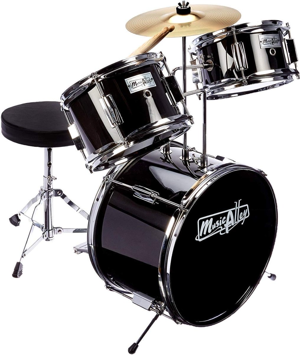 Music Alley Junior Drum Kit for Kids with Kick Drum Pedal, Drum Stool & Drum Sticks - Red - Easiley - B000GG4AUY