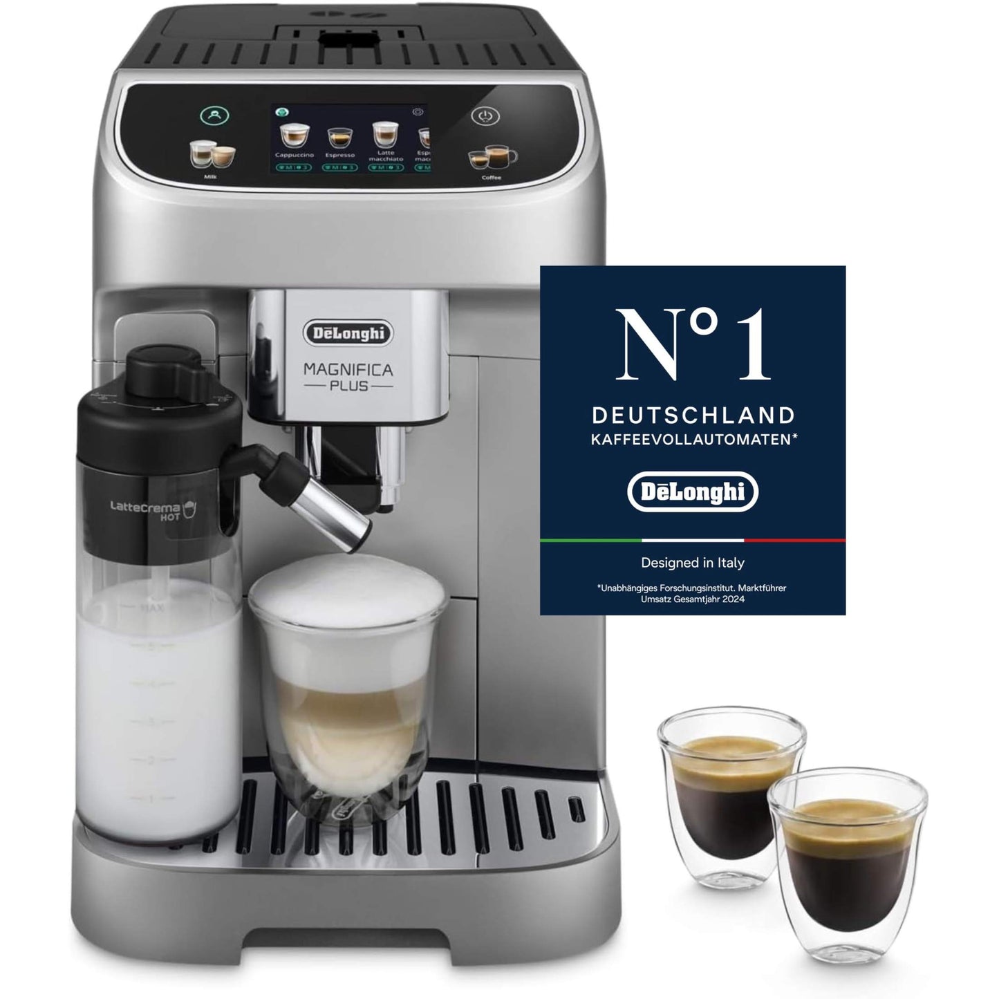 De'Longhi Dinamica Plus Coffee Machine – Titanium/Black