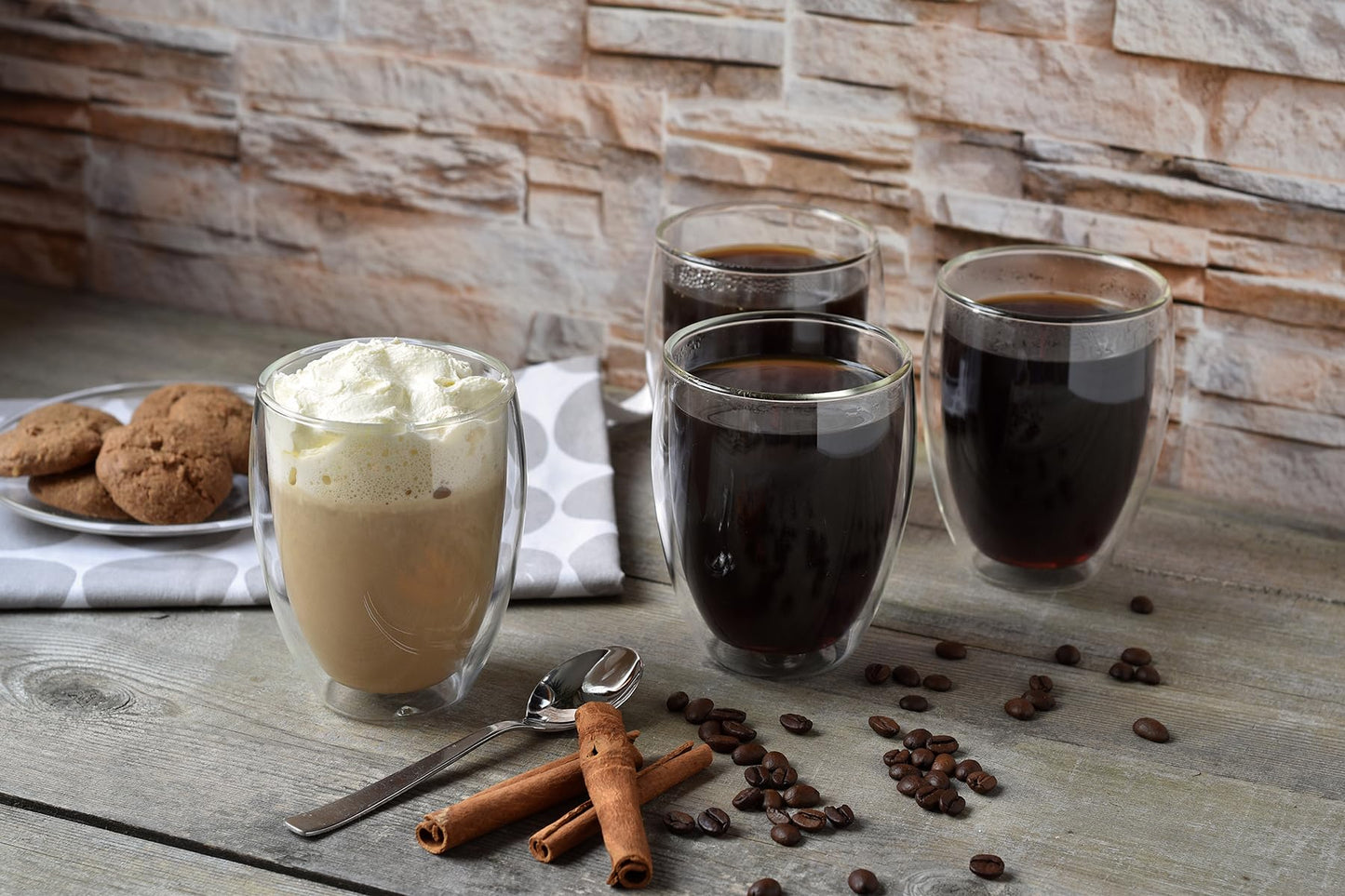 Creano DG-B Double Wall Glasses – Insulated Borosilicate Glass Cups