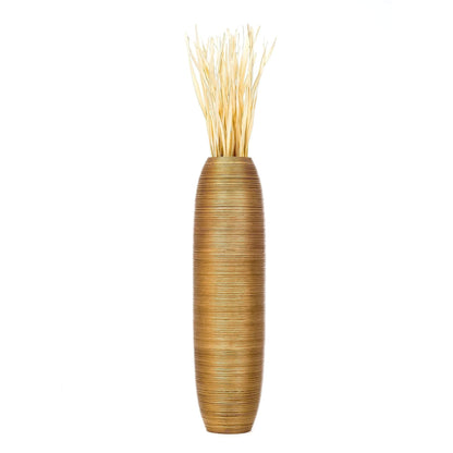 Suuri puinen lattiamaljakko, 70 cm