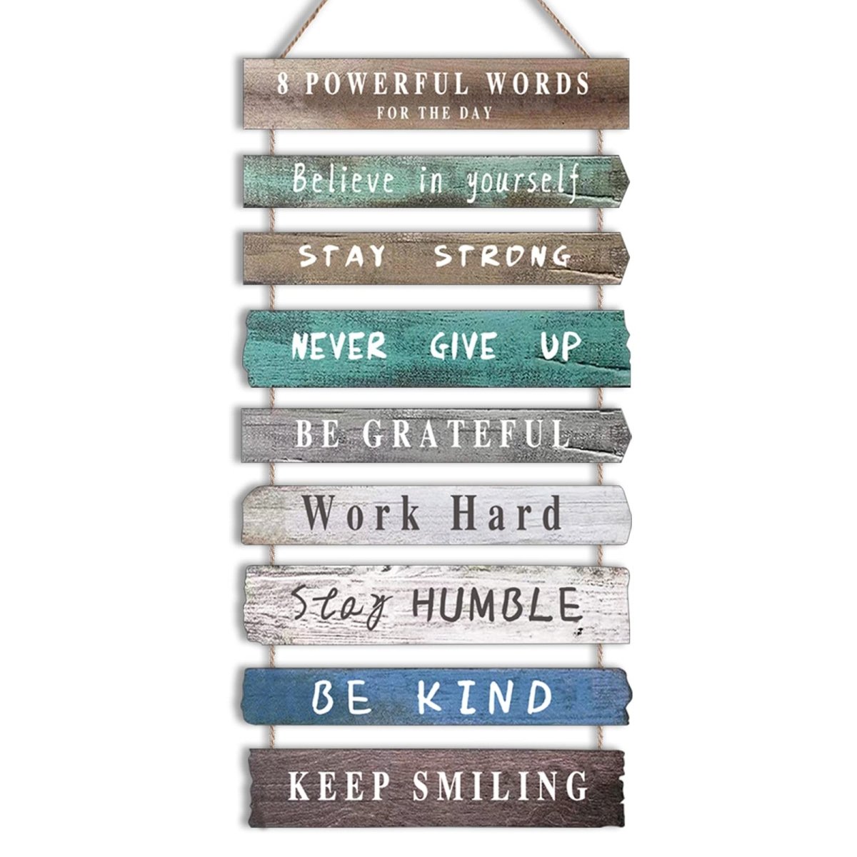 Joyhawk 4 - Piece Rustic Wooden Wall Decor – Farmhouse Signs for Living Room, Bedroom, Kitchen (Grey, 4.7" x 13.8"). - Easiley - B09M7DPBZW