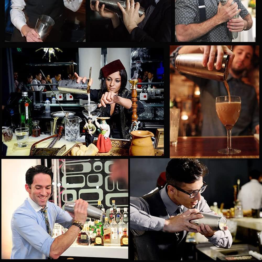 Coktailshaker,Cocktail Shaker Edelstahl,Boston Shaker - Hochwertiges Barzubehör für Alle Professionelle Barkeeper und Zuhause Cocktail Liebhaber (Schädel)