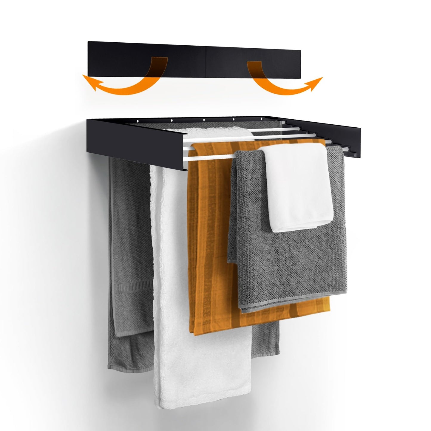 Seinään taittuva pyykinkuivain 70 cm