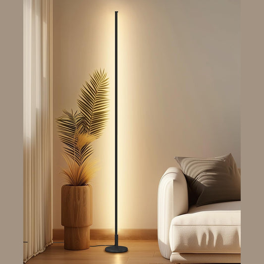 TACAHE Modern Corner Floor Lamp with Remote – Dimmable LED Light 2700K–6500K, 57 Inch