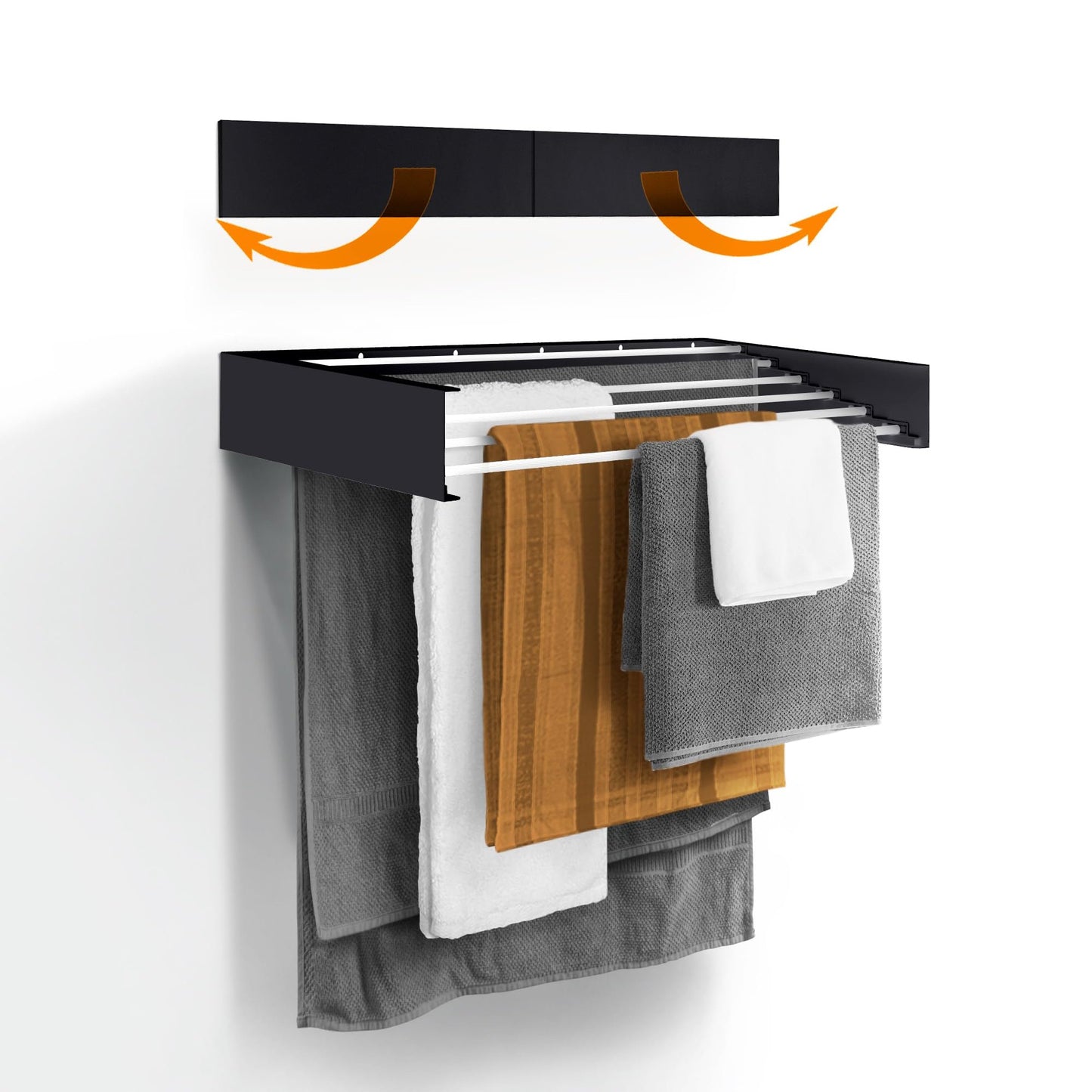 Seinään taittuva pyykinkuivain 70 cm