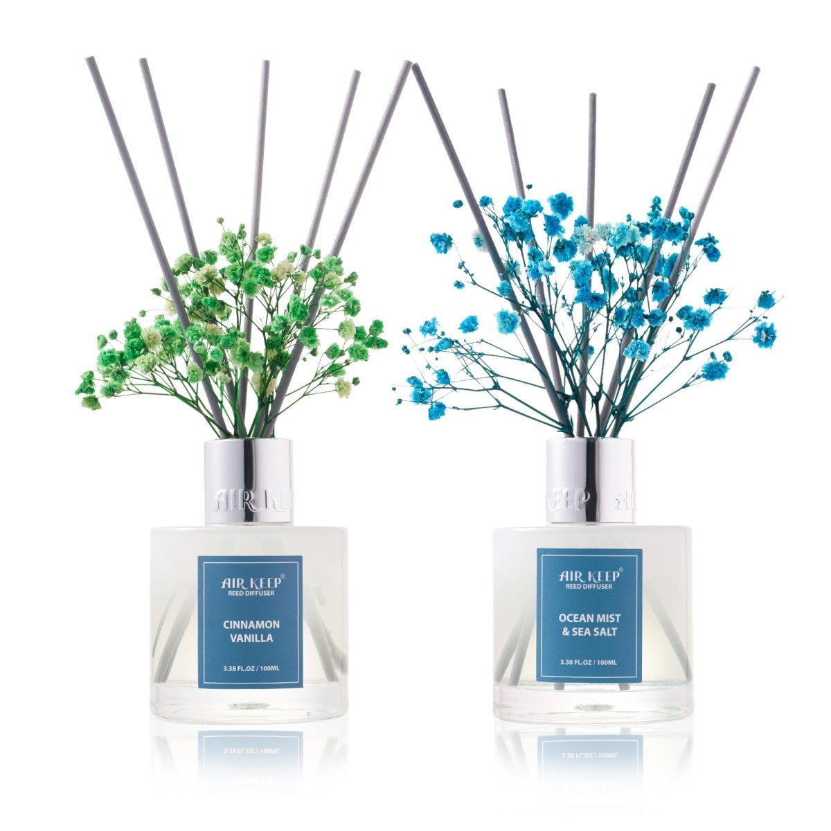 Reed Diffuser Set (3.38 fl oz) – Clean Linen Scent with 8 Sticks, Home Fragrance for Bathroom & Shelf Decor - Easiley - B0CYLWJ6LJ