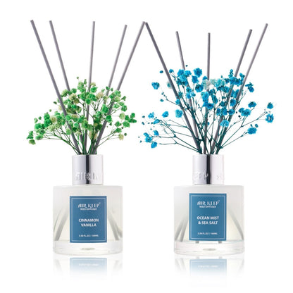 Reed Diffuser Set (3.38 fl oz) – Clean Linen Scent with 8 Sticks, Home Fragrance for Bathroom & Shelf Decor - Easiley - B0CYLWJ6LJ